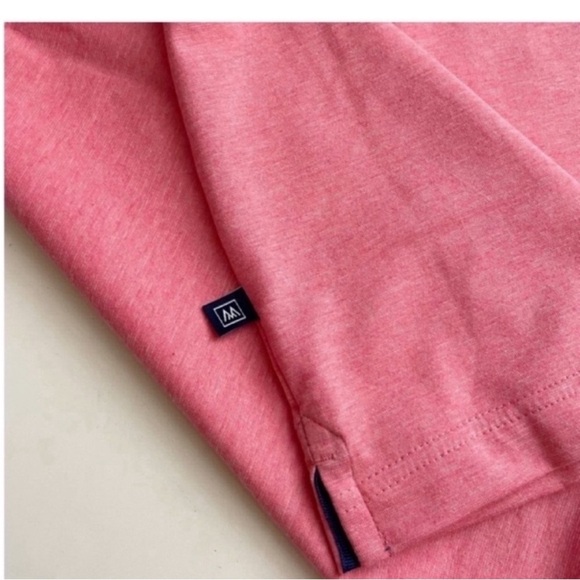 Mizzen+Main Wilson Golf Polo Shirt Red Heather Men’s Size Medium New Trim Fit - Picture 7 of 10